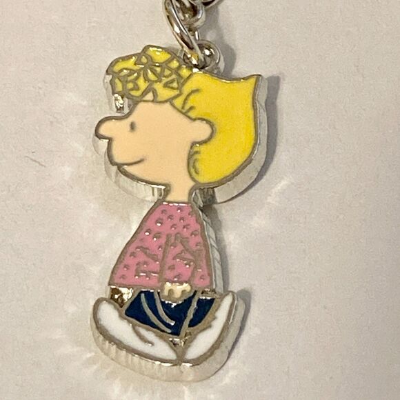 Peanuts Snoopy Sally Brown Clip On Charm Zipper Pull Purse Charm Signed Enamel - Picture 4 of 8